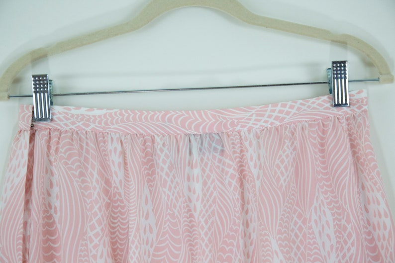 SALE/Vintage Pink Pastel Midi Graphic Print Skirt size 29/30 imagem 8