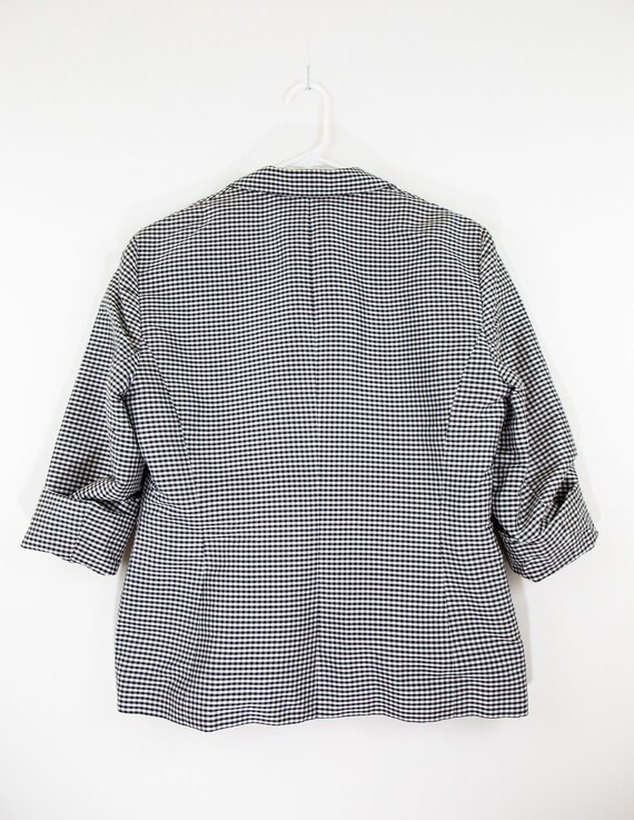 Sale/Vintage Oscar De La Renta Gingham Silk Jacke… - image 3