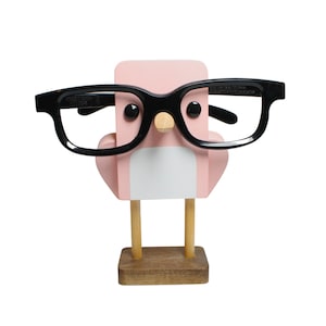 Pastel Bird Wearing Eyeglass Stand | Glasses Holder | Modern Decor | Danish Pastel