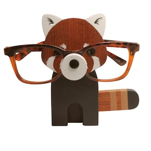 Red Panda Eyeglass Stand / Glasses Holder / Organizer / Boho Chic Decor image 4