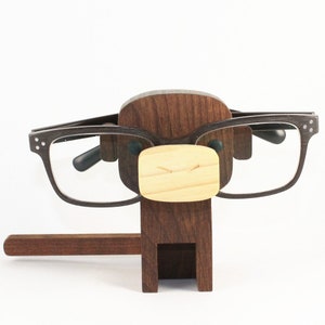 Monkey Wearing Eyeglasses Stand / Glasses Holder / Boho Chic Decor