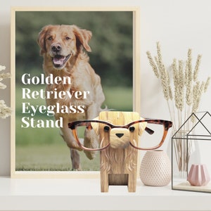 Golden Retriever Dog Eyeglass Stand / Glasses Holder image 6