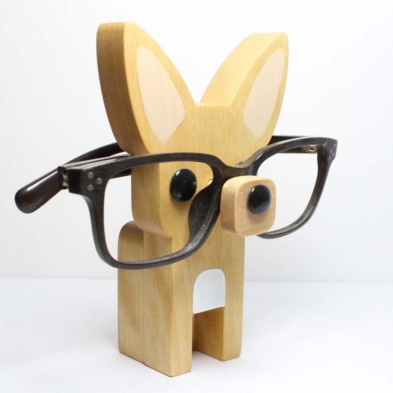 Chihuahua Wearing Eyeglasses Stand / Glasses Holder / Eyeglass Art / Eyeglass Display / Eyeglass Accessories / Personalized Gift image 2