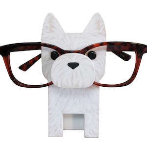 West Highland Terrier Dog Eyeglass Stand / Westie Glasses Holder