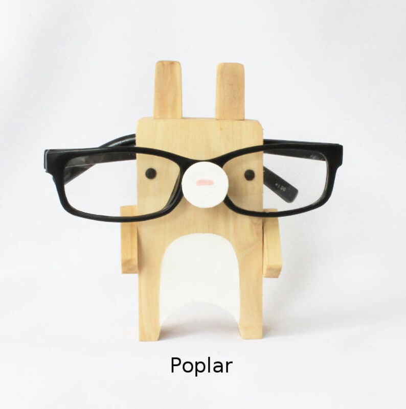 Bunny Wearing Eyeglasses Stand / Rabbit Glasses Holder Etsy