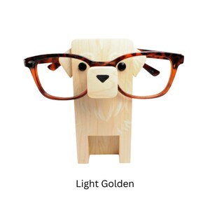 Golden Retriever Dog Eyeglass Stand / Glasses Holder Light Golden