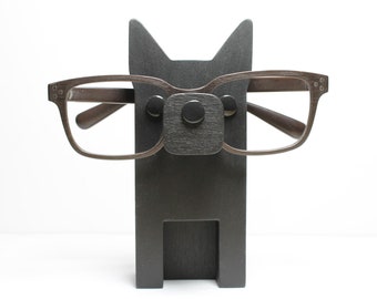 Black German Shepherd Eyeglass Stand / Glasses Holder