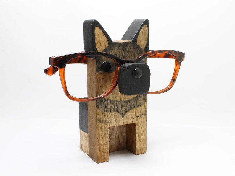 German Shepherd Eyeglass Stand / Glasses Holder Option 1