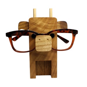 Cow Wearing Eyeglasses Stand/ Glasses Holder/ Farmhouse Chic / Country Decor