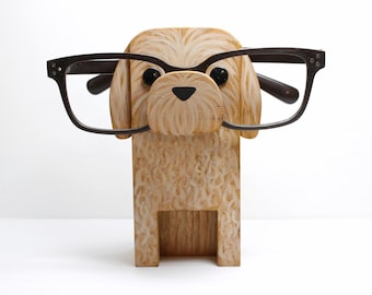 Labradoodle / Goldendoodle Dog Eyeglass Stand / Glasses Holder