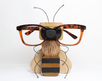 Honeybee Eyeglass Stand / Glasses Holder / Beekeeper Gift / Honey Bee