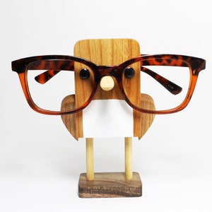 Cherry Wood Bird Eyeglass Stand | Glasses Holder | Modern Decor