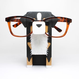 Bernese Mountain Dog Wearing Eyeglasses Stand / Glasses Holder