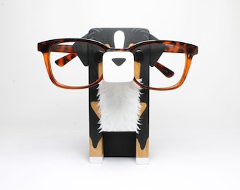 Bernese Mountain Dog Wearing Eyeglasses Stand / Glasses Holder