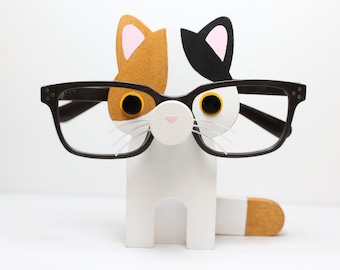 Calico Cat Eyeglass Stand / Glasses Holder