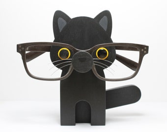 Black Cat Eyeglass Stand / Glasses Holder