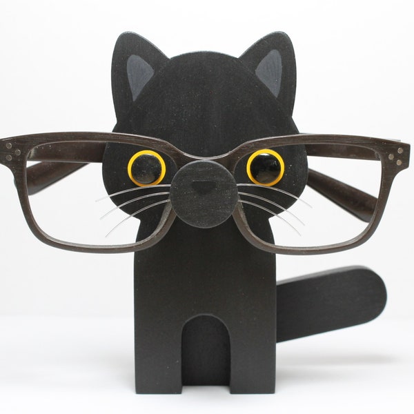 Black Cat Eyeglass Stand / Glasses Holder