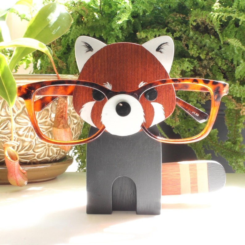 Red Panda Eyeglass Stand / Glasses Holder / Organizer / Boho Chic Decor image 7