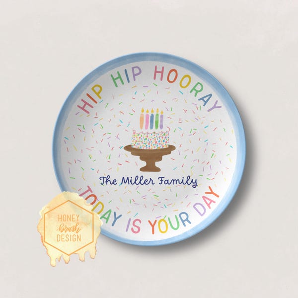 Personalized Family Birthday Plate: Birthday Celebration Plate, Last Name Gift, Custom Birthday Keepsake Plate