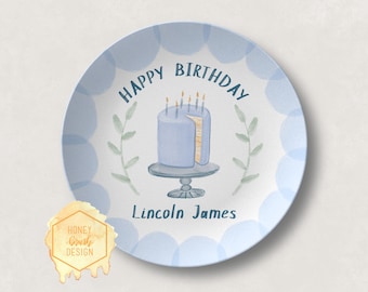 Custom Birthday Plate: Custom Baby Gift, First Birthday Gifts, Custom Boys Birthday