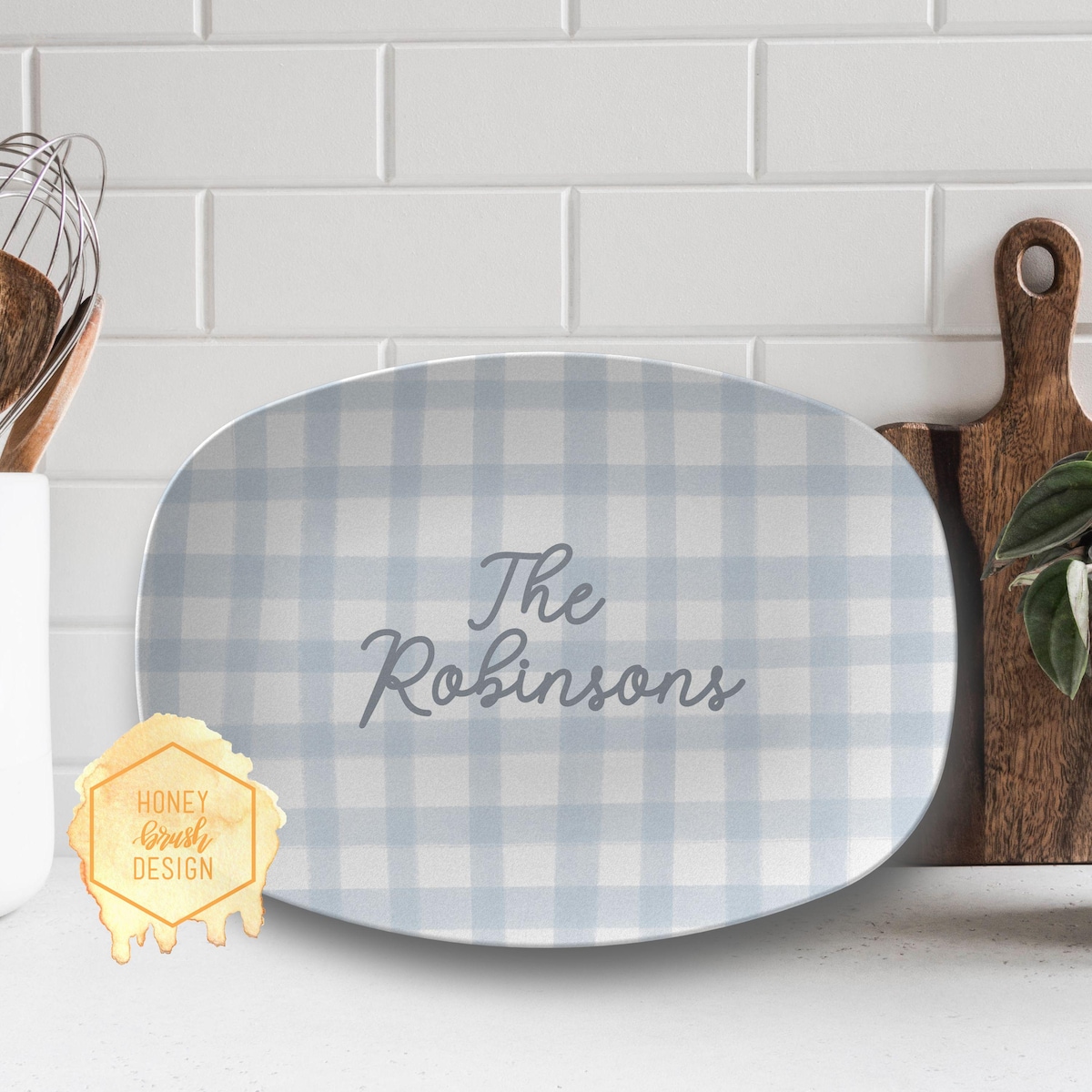 Custom Last Name Serving Platter: Family Gifts, Custom Wedding Gift, Custom Newlywed Gift, Wedding Gift for Couple, Custom Wedding Platter