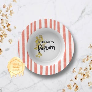 Custom Popcorn Bowl, Kids Popcorn Bowl, Kids Snack Bowl, Custom Kids Bowl, Custom Bowls for Kids, Toddler Custom Gift, Custom Snack Gift