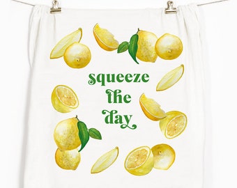Paño de cocina con forma de saco de harina de limón: Decoración de cocina Squeeze The Day