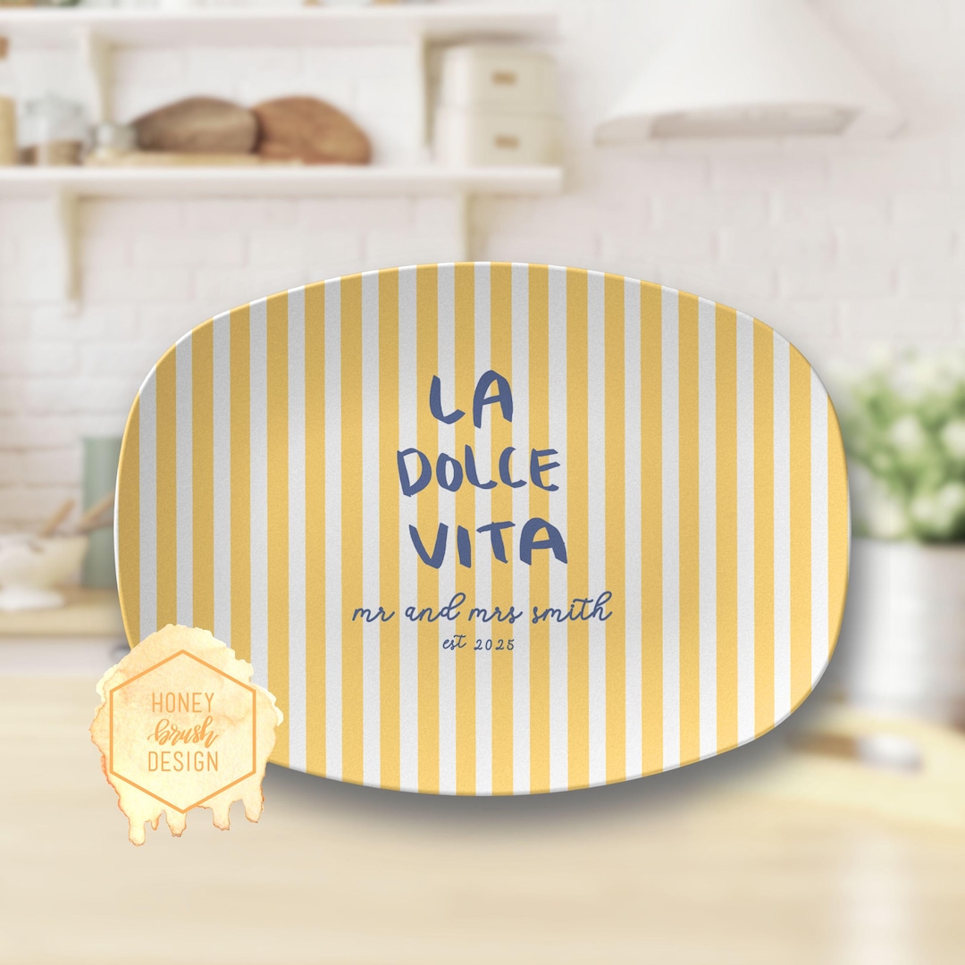 Custom 'la Dolce Vita' Newlywed Platter: Couple Keepsake Decor - Etsy