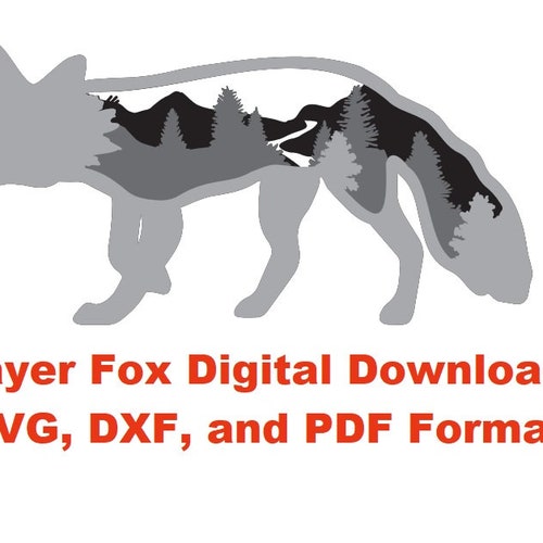 Multilayer SVG Fox. Laser Cut Files. Svg / Dfx / Pdf / - Etsy