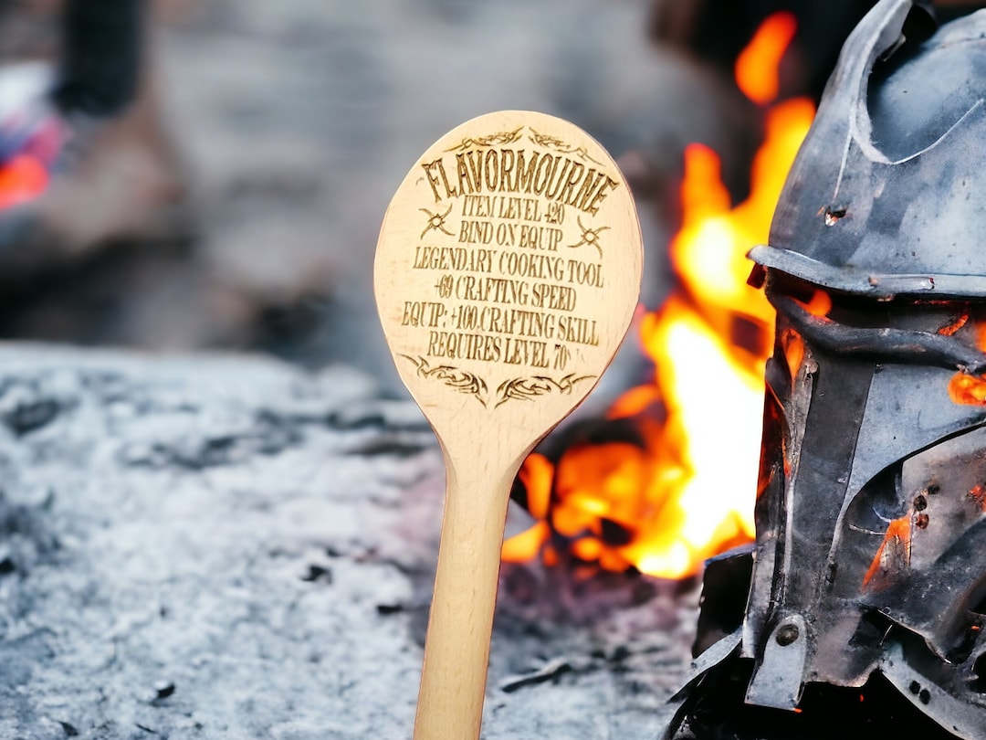 FLAVORMOURNE WOODEN SPOON Legendary Item Kitchen Utensil Inspired by