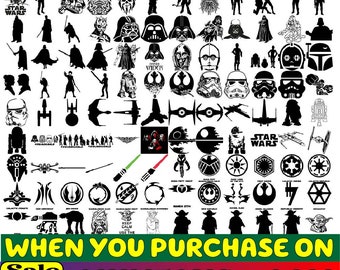 Bundle 108 Files Starwars Svg, Star Wars Svg, Cricut, Svg Files, Cut File, Dxf, Png, Svg, Digital Download