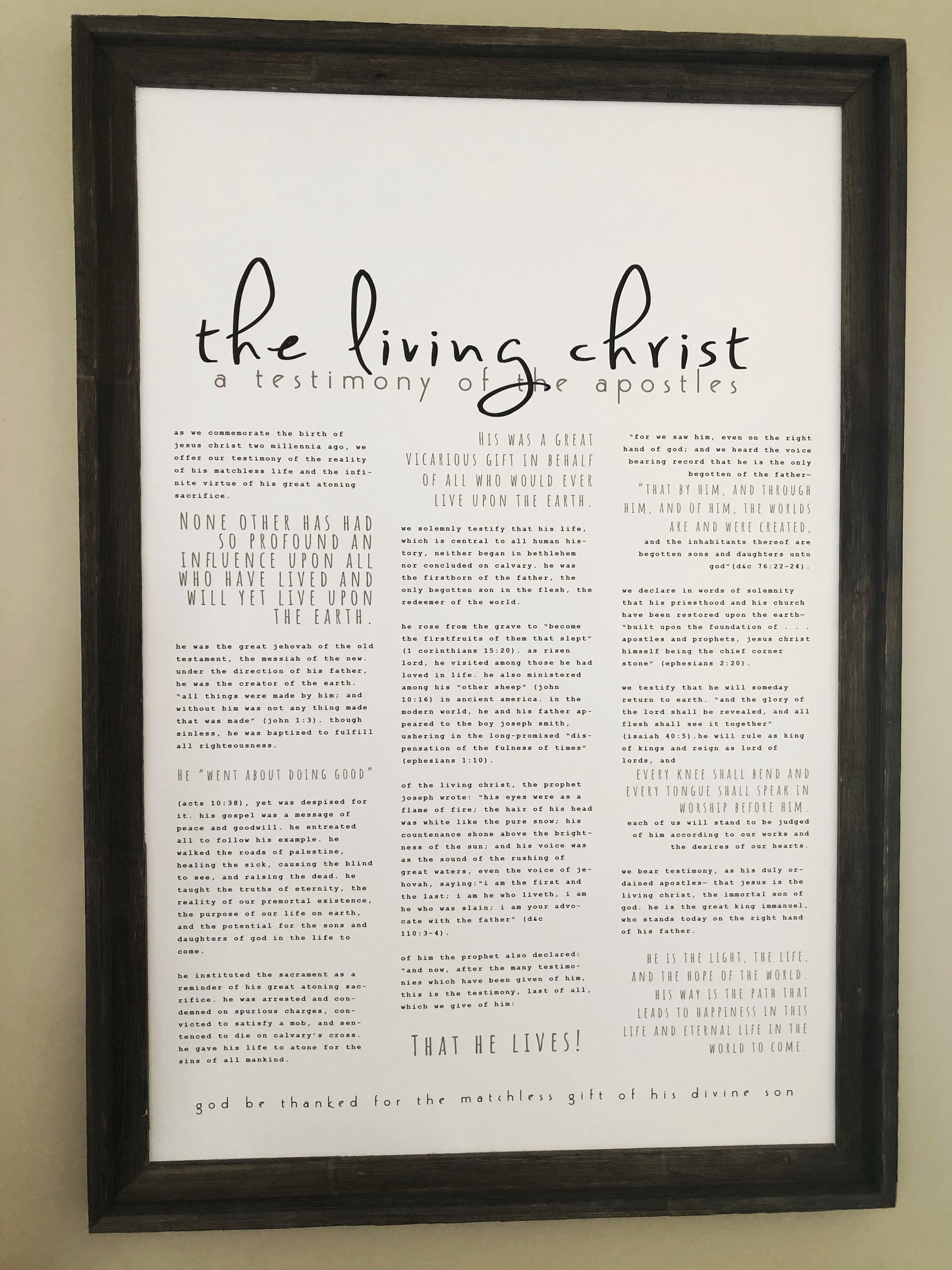 The Living Christ LDS Print Descarga Digital 4 tamaños | Etsy
