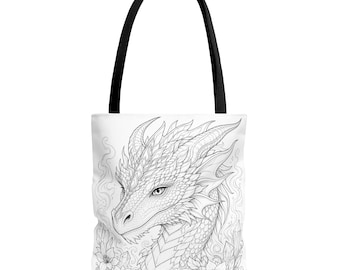 Bolsa de tela con diseño de dragón / Bolsa para colorear