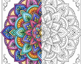 Mandala Coloring Blanket| Coloring for Adults| Mandalas