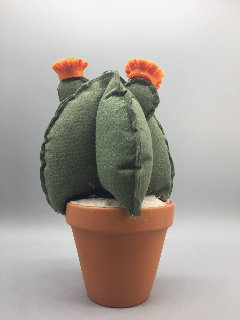 textile art Textile Cactus on Ceramic pot|fake succulents|office and home decor