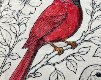 DIY Birds Coloring Blanket