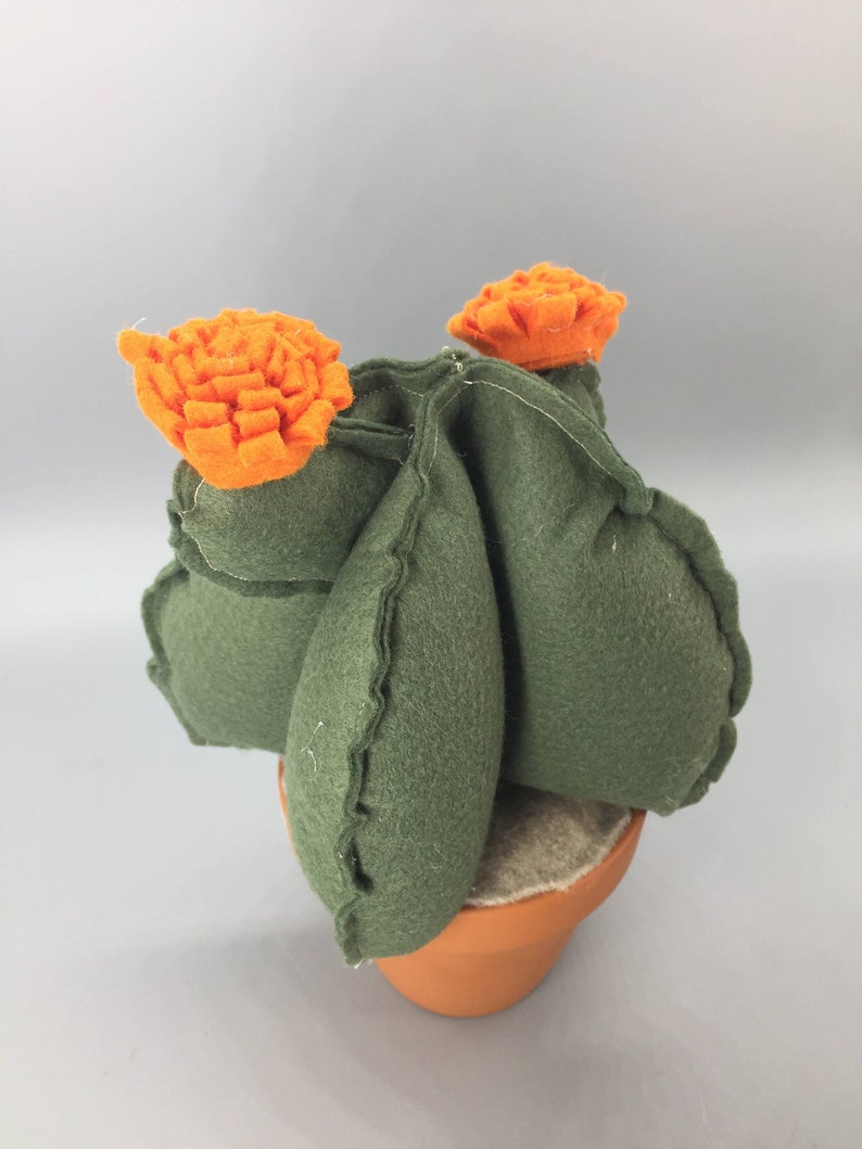 textile art Textile Cactus on Ceramic pot|fake succulents|office and home decor