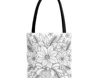 Bolsa de tela navideña para colorear / Bolsa para colorear
