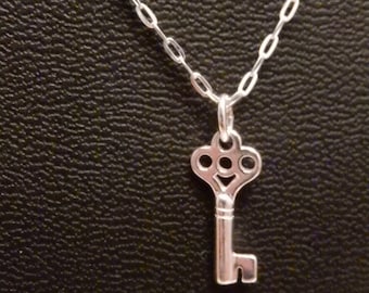 Small Skeleton Key Necklace