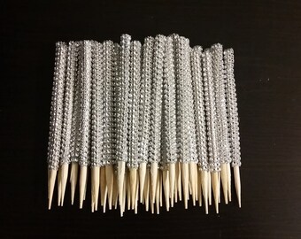 Rhinestone bling candy apple sticks-24 skewers