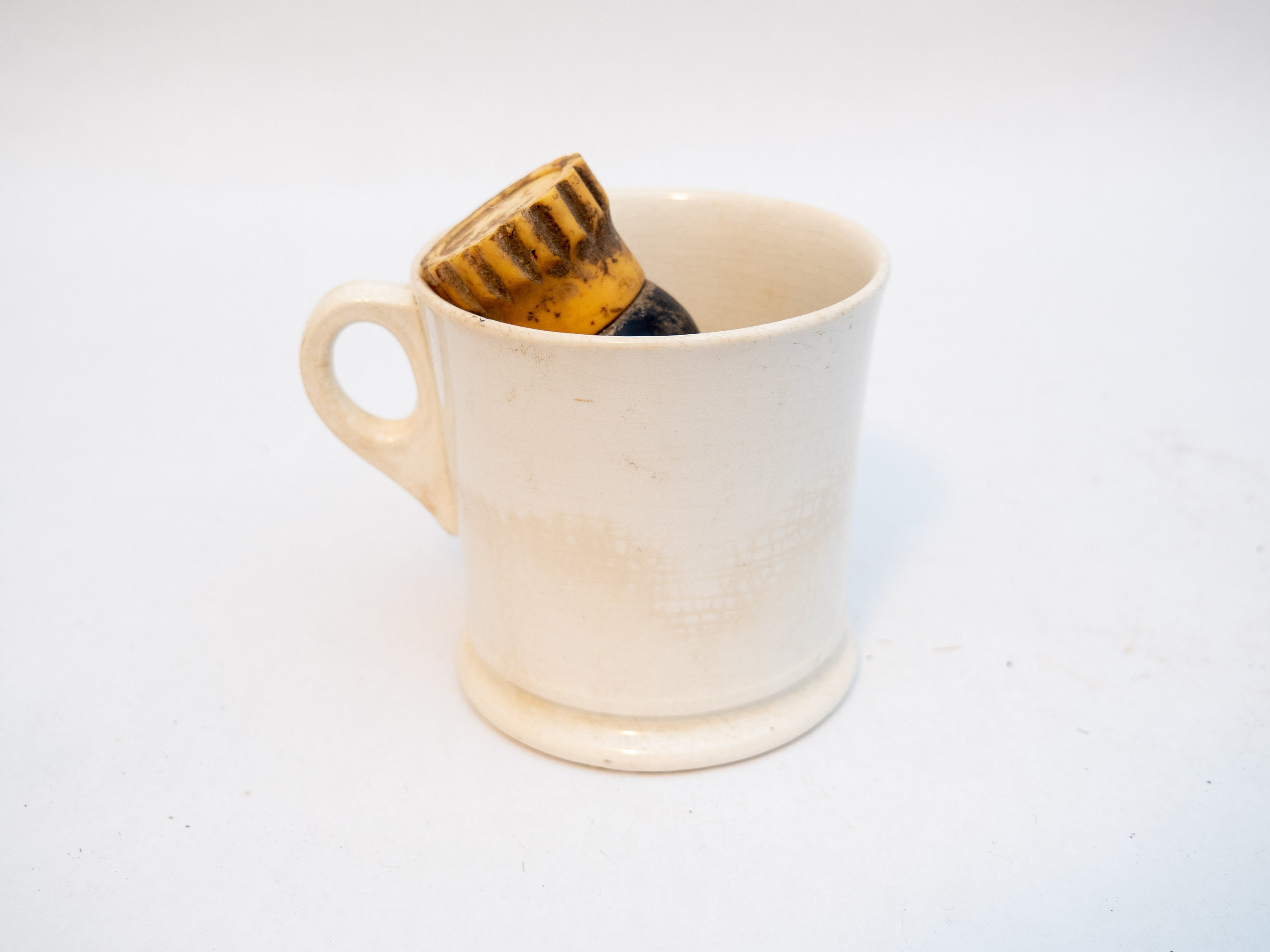 Vintage Barber Lather / Shaving Mug & Brush Etsy