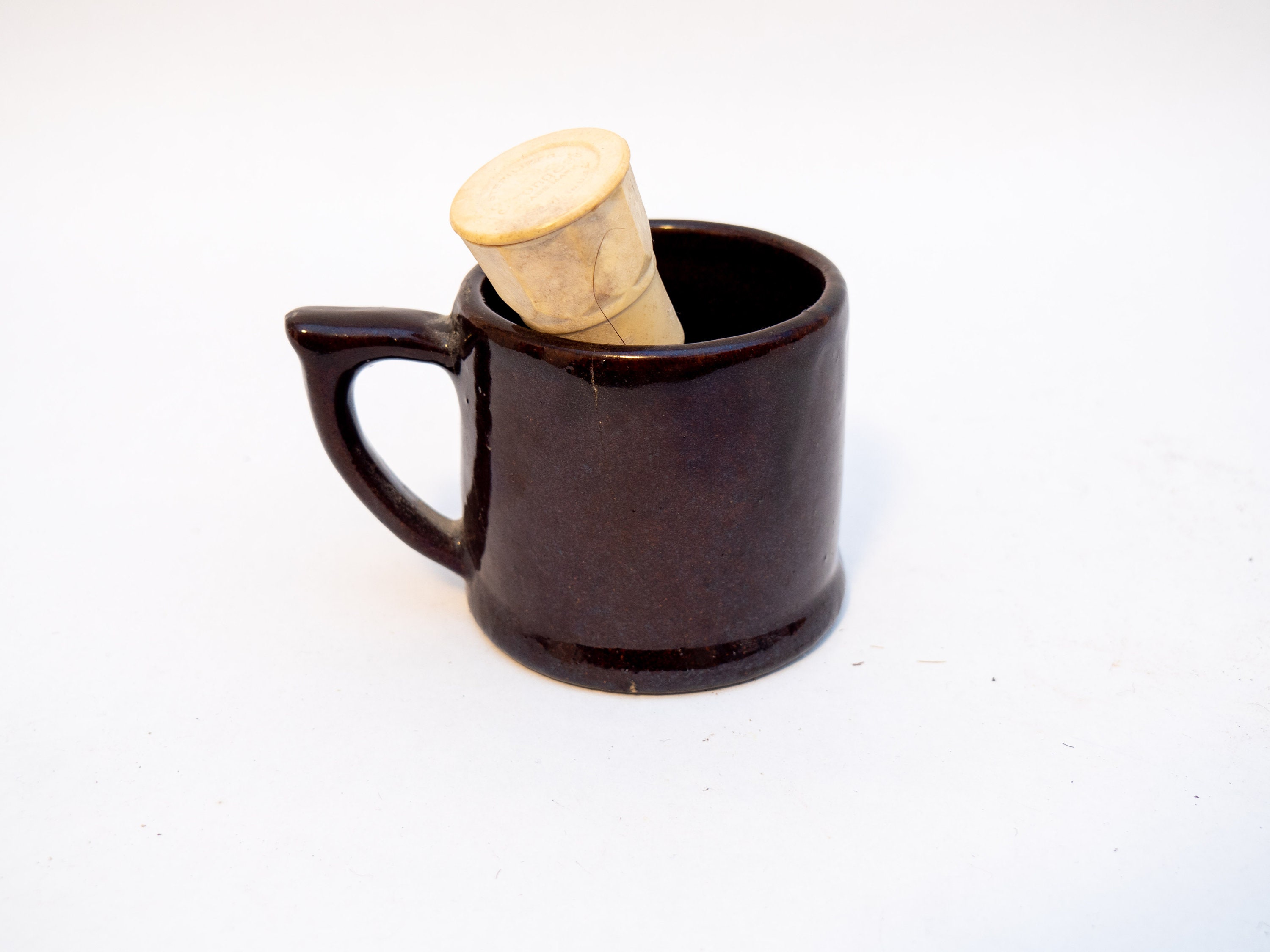 Vintage Barber Lather / Shaving Mug & Brush Etsy