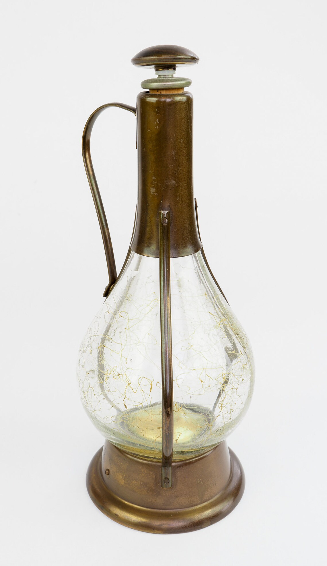 Vintage Metal & Glass Musical Decanter Etsy