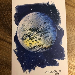 4in x 6in Space art piece print