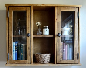 READY TO SHIP - Farmhouse Kitchen Cabinet - Mrs. Hughes Cabinet - Wall Storage Unit - Kitchen Organization