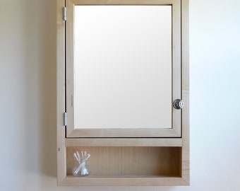 Mobiletto per medicinali in acero - Mobiletto per il bagno - Mobiletto portaoggetti a parete - Organizzazione del bagno