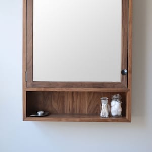 Walnut Medicine Cabinet - Bathroom Cabinet - Wall Storage Unit - Bathroom Organization