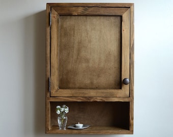 Wooden Medicine Cabinet - Bathroom Cabinet - Wall Storage Unit - Bathroom Organization