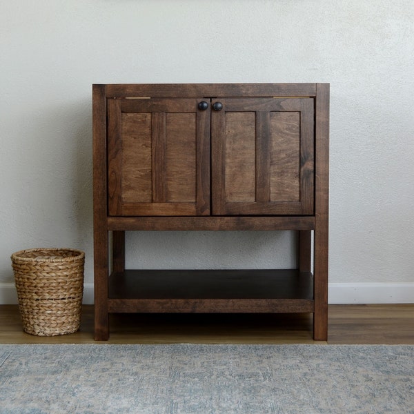 Tocador de baño - READY TO SHIP - Gabinete de tocador de madera