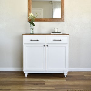 READY TO SHIP - White Sideboard - Buffet Cabinet - Storage Cabinet